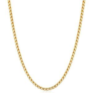 Wheat Chain Necklace for Men, 2.5mm Mens Chain Necklaces